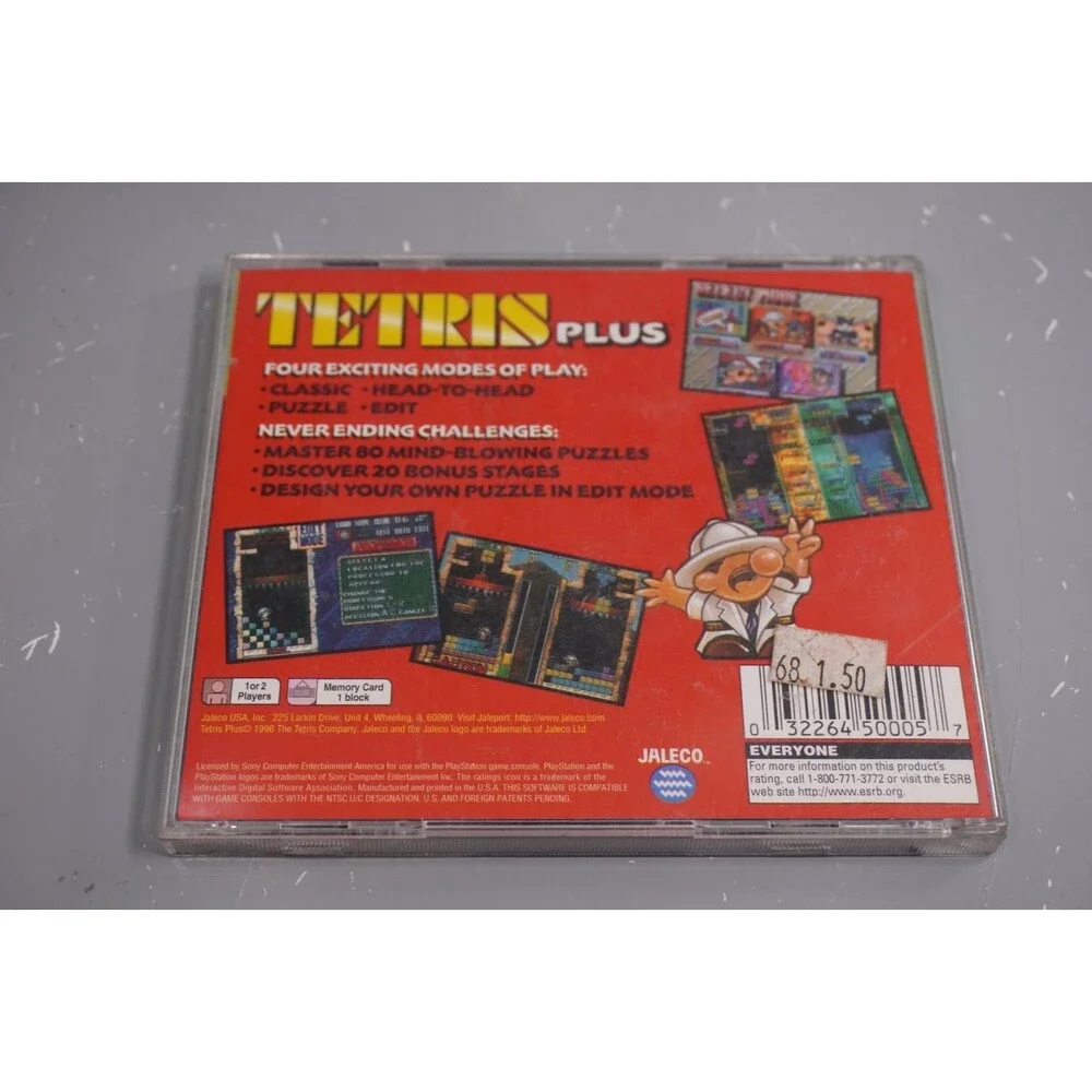 Tetris Plus Greatest Hits Sony PS1, 1996 - Complete with Manual CIB Tested